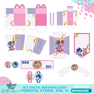 Kit Digital Imprimible SONIC Y AMY