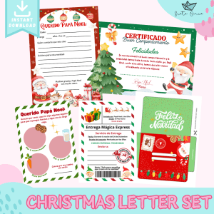 Kit cartas Santa, Papá Noel, Viejo Pascuero, Reyes Magos| Buen comportamiento
